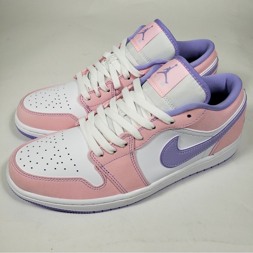 Pink and Purple and White Jordan dunks, never worn, perfect condition